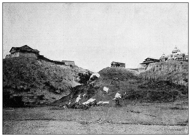 第一次意大利-埃塞俄比亚战争(1895-1896)的古董照片:Saati fort